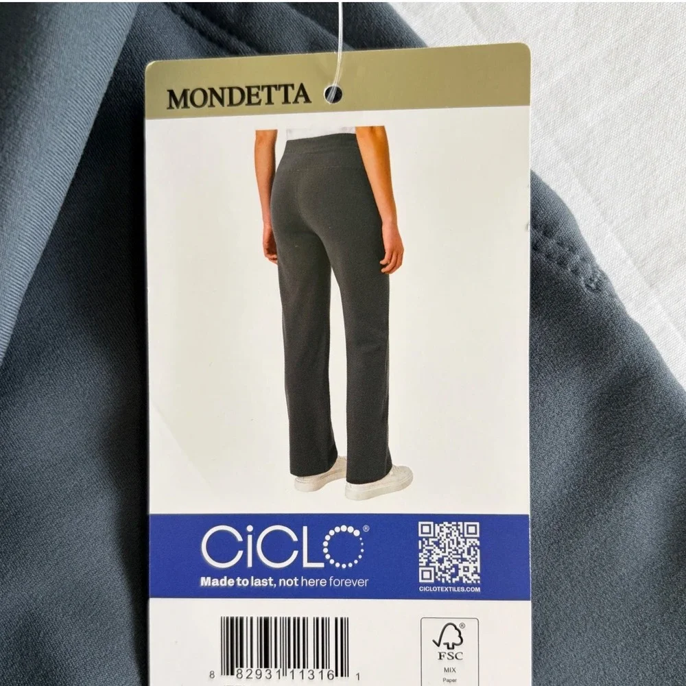 Mondetta High Rise Straight Leg Pants‎ Gray Recycled Polyester Spandex Medium